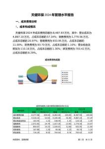 天健環(huán)保2024年管理水平報告