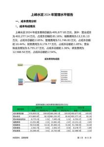 上峰水泥2024年管理水平報告
