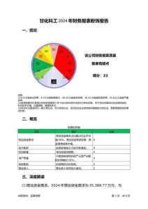 甘化科工2024年財務報表粉飾報告