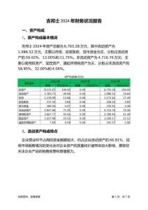 吉邦士2024年財(cái)務(wù)狀況報(bào)告