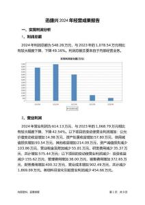 迅捷興2024年經(jīng)營成果報(bào)告