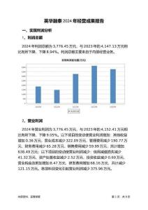 英華融泰2024年經(jīng)營成果報告