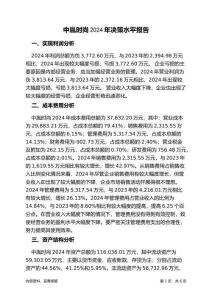 中胤時(shí)尚2024年決策水平分析報(bào)告