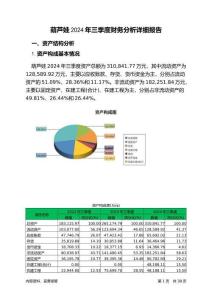 葫蘆娃2024年三季度財務分析詳細報告