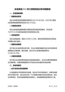 永信至誠2024年三季度財務(wù)風(fēng)險分析詳細(xì)報告