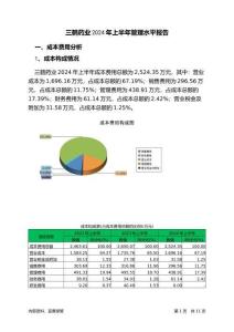 三鶴藥業(yè)2024年上半年管理水平報告