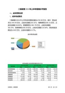 二維碳素2024年上半年管理水平報告