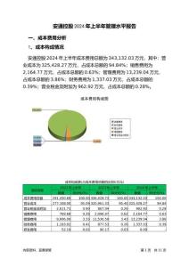 安通控股2024年上半年管理水平報(bào)告