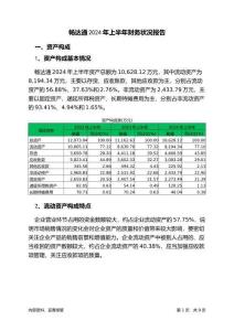 暢達通2024年上半年財務(wù)狀況報告