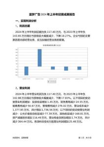 藍(lán)夢廣告2024年上半年經(jīng)營成果報告