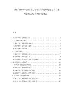 2025至2030高空安全設(shè)備行業(yè)發(fā)展趨勢分析與未來投資戰(zhàn)略咨詢研究報告