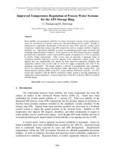 Improved Temperature Regulation of Process Water Systems for the APS Storage Ring