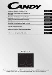 Candy卡迪CI62TP使用說明書