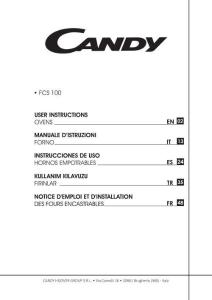 Candy卡迪FCS 100X_E使用說明書