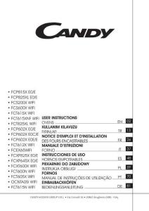 Candy卡迪FCXP825XE0_E使用說明書