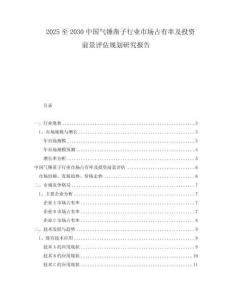 2025至2030中國氣錘鑿子行業(yè)市場占有率及投資前景評(píng)估規(guī)劃研究報(bào)告