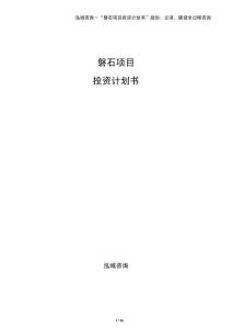磐石項目投資計劃書