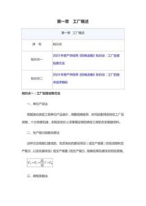 2023年資產(chǎn)評估師機電設(shè)備評估各章知識點