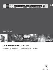 Behringer百靈達SRC2496英文說明書