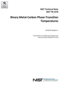 nist -二元金屬 - 碳相變溫度 Binary Metal-Carbon Phase-Transition Temperatures