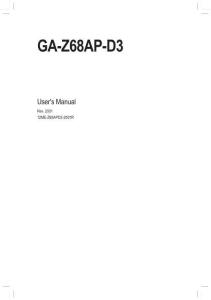 GIGABYTE技嘉GA-Z68AP-D3 使用手冊