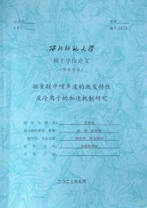 磁重聯中哨聲波的激發特性及冷離子的加速機制研究