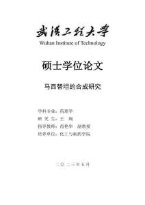 馬西替坦的合成研究