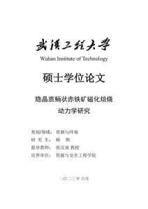 隱晶質鮞狀赤鐵礦磁化焙燒動力學研究