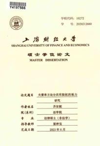 夫妻單方處分共有股權的效力研究