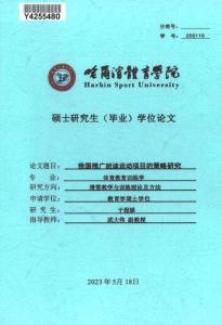 我國推廣班迪運動項目的策略研究