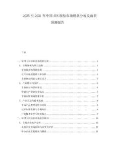 2025至2031年中國AES胺鹽市場現狀分析及前景預測報告