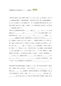 TIMBER SALE CONTRACT-SAMPLE(英文版)