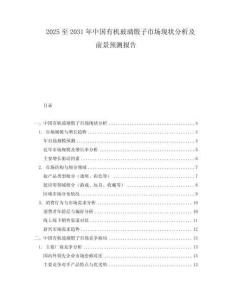 2025至2031年中國有機玻璃骰子市場現狀分析及前景預測報告