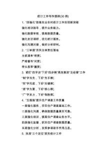 (30例)統計工作寫作提綱