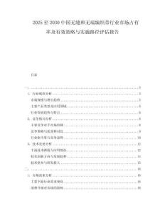 2025至2030中國(guó)無(wú)縫和無(wú)端編織帶行業(yè)市場(chǎng)占有率及有效策略與實(shí)施路徑評(píng)估報(bào)告