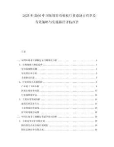 2025至2030中國壓縮非石棉板行業(yè)市場占有率及有效策略與實施路徑評估報告