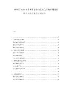 2025至2030年中國中子伽馬巡檢儀行業(yè)市場(chǎng)現(xiàn)狀調(diào)查及投資前景研判報(bào)告