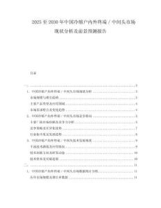 2025至2030年中國冷縮戶內外終端／中間頭市場現狀分析及前景預測報告