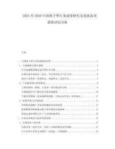 2025至2030中國鑿子犁行業(yè)深度研究及發(fā)展前景投資評估分析