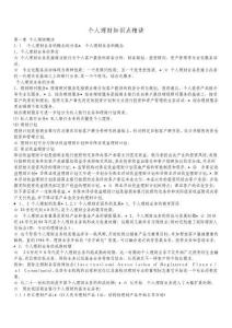 個(gè)人理財(cái)知識(shí)點(diǎn)