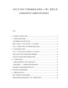 2025至2030中國陸地移動無線電（LMR）系統(tǒng)行業(yè)市場深度研究與戰(zhàn)略咨詢分析報告