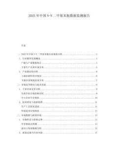 2025年中國N-N二甲基苯胺數據監測報告