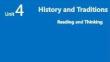 人教版必修第二冊：Unit 4 History and Traditions Reading and Thinking課件（內嵌音頻）
