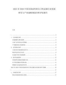 2025至2030中國非致命性和自衛(wèi)性武器行業(yè)發(fā)展研究與產(chǎn)業(yè)戰(zhàn)略規(guī)劃分析評估報告