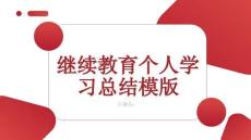 繼續教育個人學習總結模版