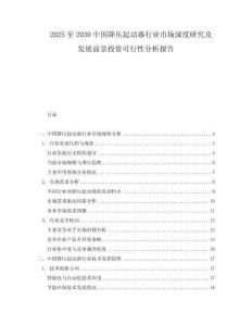 2025至2030中國降壓起動器行業市場深度研究及發展前景投資可行性分析報告