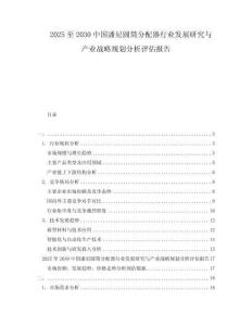 2025至2030中國潘尼圓筒分配器行業發展研究與產業戰略規劃分析評估報告