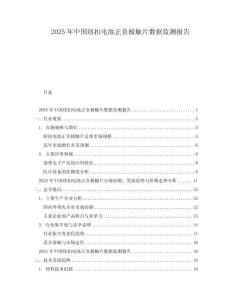 2025年中國(guó)紐扣電池正負(fù)極觸片數(shù)據(jù)監(jiān)測(cè)報(bào)告