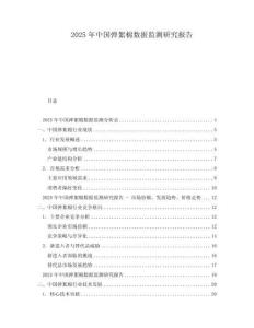 2025年中國彈絮棉數據監測研究報告