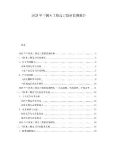 2025年中國木工修邊刀數據監測報告